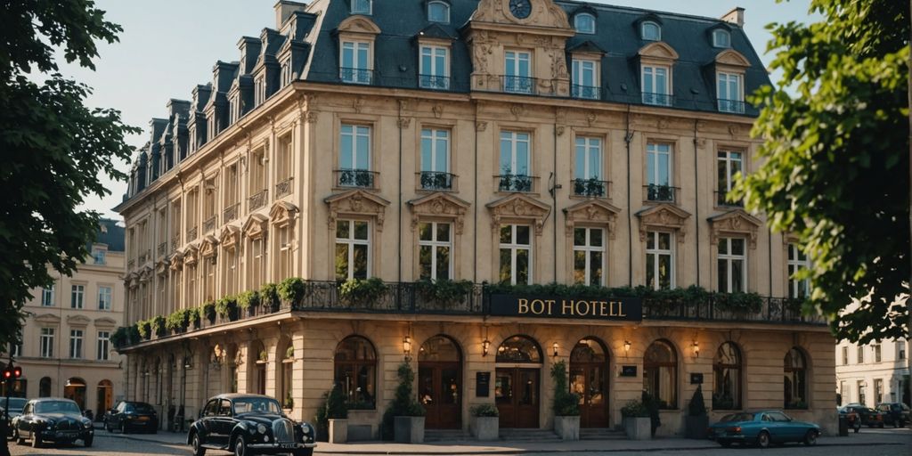Historisches Hotel mit Kunst und Kultur im Innenbereich.